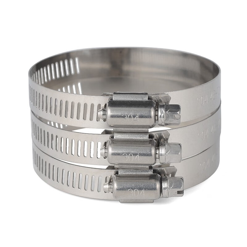 Jinggong (JINGGONG) 304 stainless steel pipe clamp hose hoop water pipe hoop fixed tight hoop buckle cable hose fixed adjustable 27-51mm (inner diameter) 5 pieces for 1.2 inch pipe