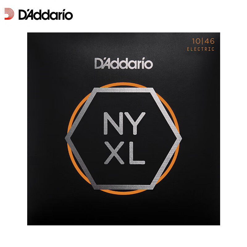 D Addario (D Addario) NYXL1046 electric guitar strings imported from the United States, nickel wound high carbon steel string set, softer 10-46