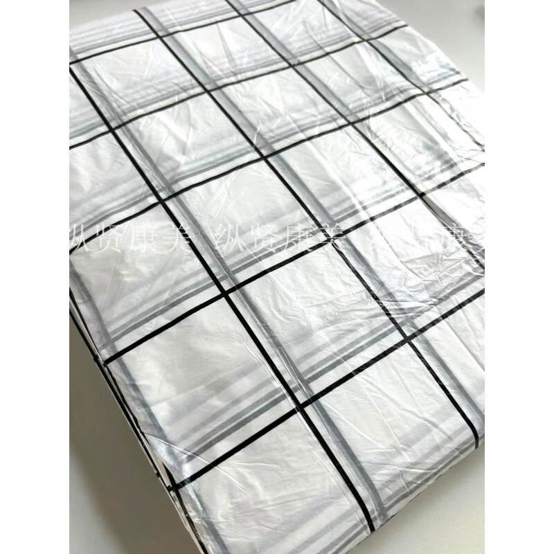 Jiaji disposable tablecloth round table thickened hotel waterproof anti-slip and oil-proof thick tablecloth home restaurant pattern white grid dining table black and white grid 1.8X1.8 meters 1 bag/10 sheets