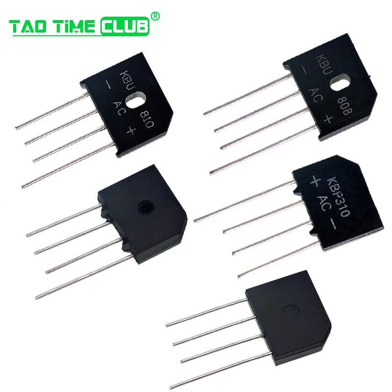 KBP310 rectifier bridge stack 307/206 KBU810/KBL608 /1000V flat bridge rectifier 2A3A4 KBU810 bridge stack 8A 1000V (1 piece)