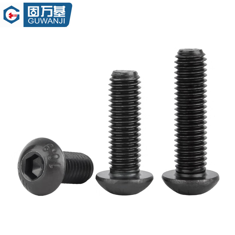 Guwanji Grade 10.9 inch screws American round head hexagonal screws 4# 6# 8#1/8 5/32 3/16 1/4 8#-32x3/8 (10 pieces)
