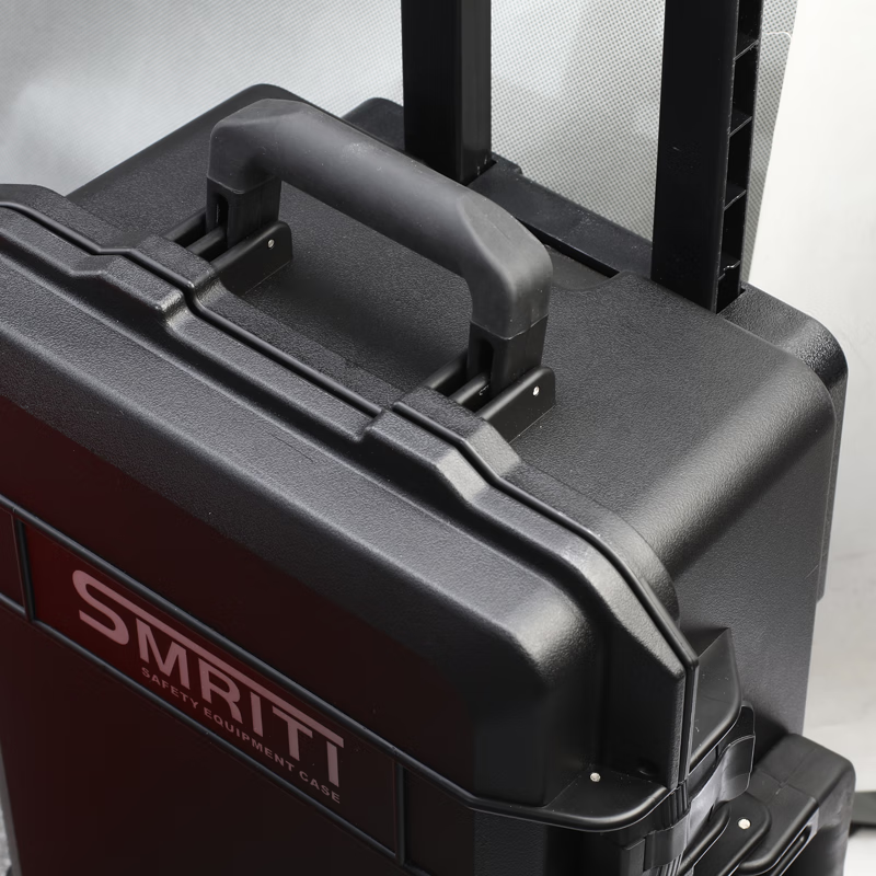 SMRITI heritage protective box black large trolley box thickened waterproof and dustproof multi-functional equipment tool box S6043 black empty box