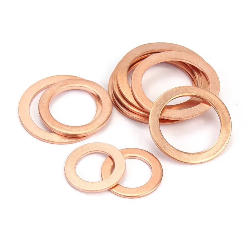 Jinchao national standard pure copper full copper gasket marine watch seal copper round screw metal flat washer M3-M60mm M12*16*1.5 (10 pieces)