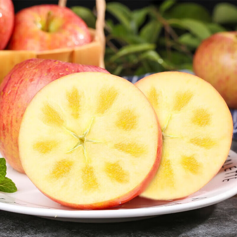 Aksu Apple Xinjiang Aksu Rock Candy Heart Apple Fresh Seasonal Fruit Gift Box Red Fuji Ugly Apple 10 Jin Super Fruit 70-85mm Net Weight 8.5-9 Jin