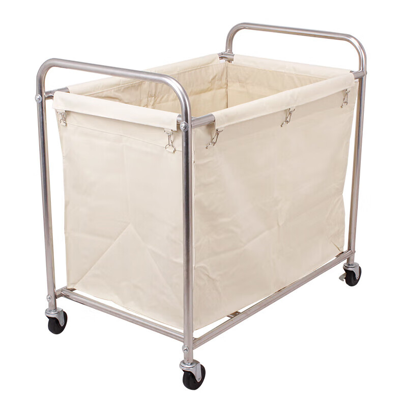Yingtang customized linen cart hotel room service cart stainless steel cart laundry room dry cleaning store storage thickened disassembly tapered blue linen cart