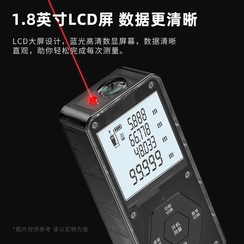 OULAIDE laser distance meter handheld infrared measuring instrument electronic ruler laser ruler high-precision room measurement instrument 119 meters exclusive model + voice broadcast