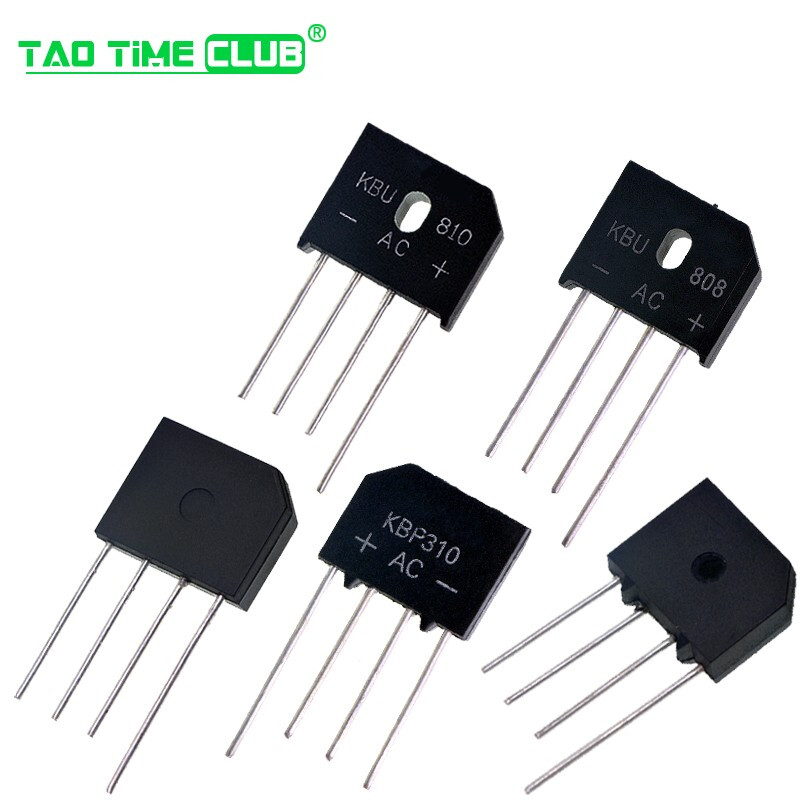 KBP310 rectifier bridge stack 307/206 KBU810/KBL608 /1000V flat bridge rectifier 2A3A4 KBU810 bridge stack 8A 1000V (1 piece)