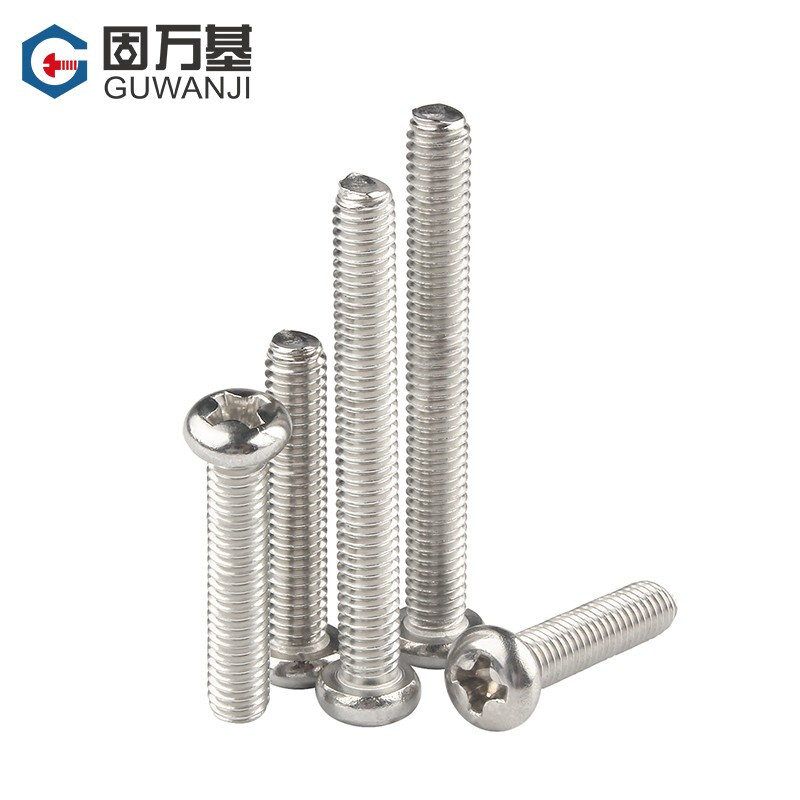 Guwanji 304 stainless steel electrical switch socket panel mounting screws cross flat head bolts countersunk head extension screws 304 material round head 4 centimeters (cm) - 50 pcs