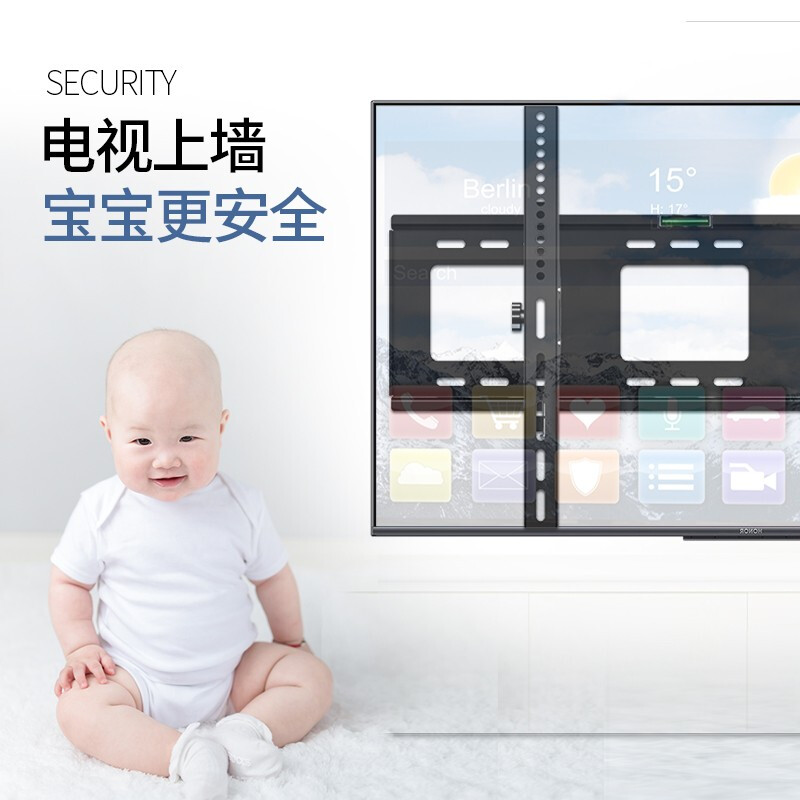 ProPre (40-75 inches) TV mount fixed TV wall mount bracket is universally suitable for Hisense Skyworth TCL Huawei smart screen and other TV stands with a load capacity of 70kg