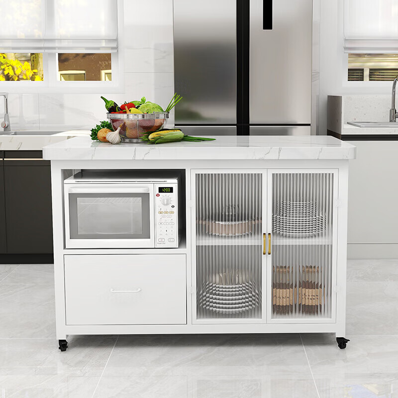 Center island kitchen integrated dining table removable open marble sideboard island storage cooking workbench size customization