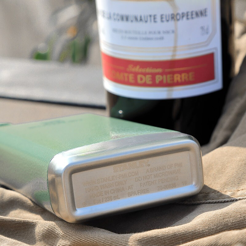 STANLEY304 Stainless Steel Flask Portable Retro Flat Liquor Liquor Set Wine Bottle Outdoor Wine Bottle Portable Gift Adventure Small 3 Liang-Green 148ml