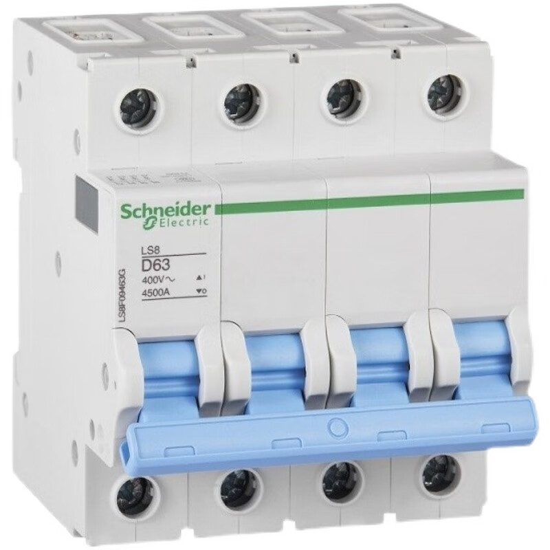 Schneider original LS8 series D-type circuit breaker power air switch 4P2P3P1P D16A20A32~63A 32A 4p