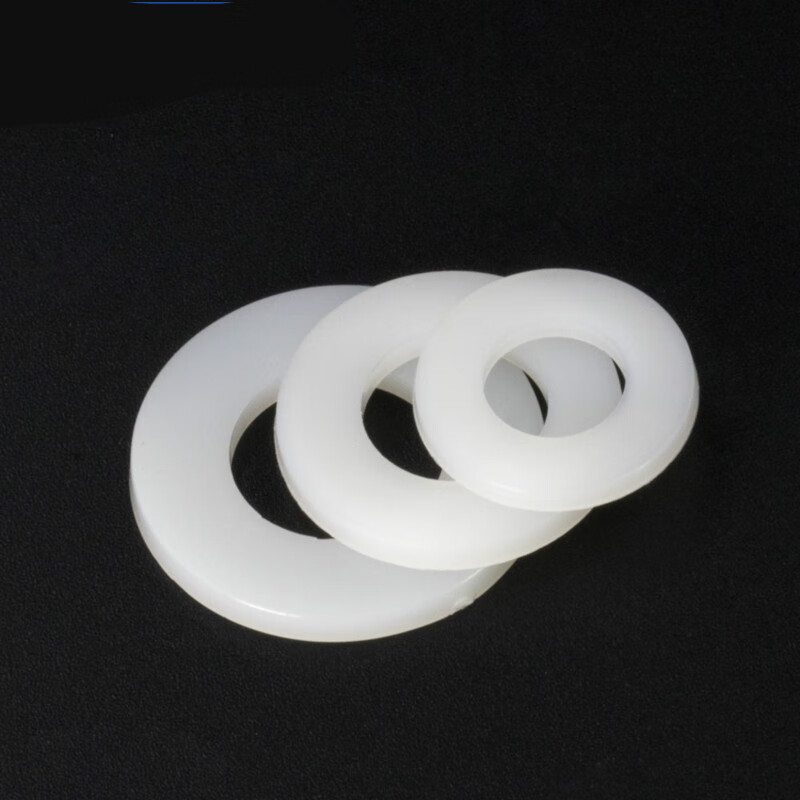 Yuruo nylon gasket plastic gasket washer to increase insulating plastic round flat gasket M2M3M4M5M6M8M10M12 8*16*1.5200 pieces