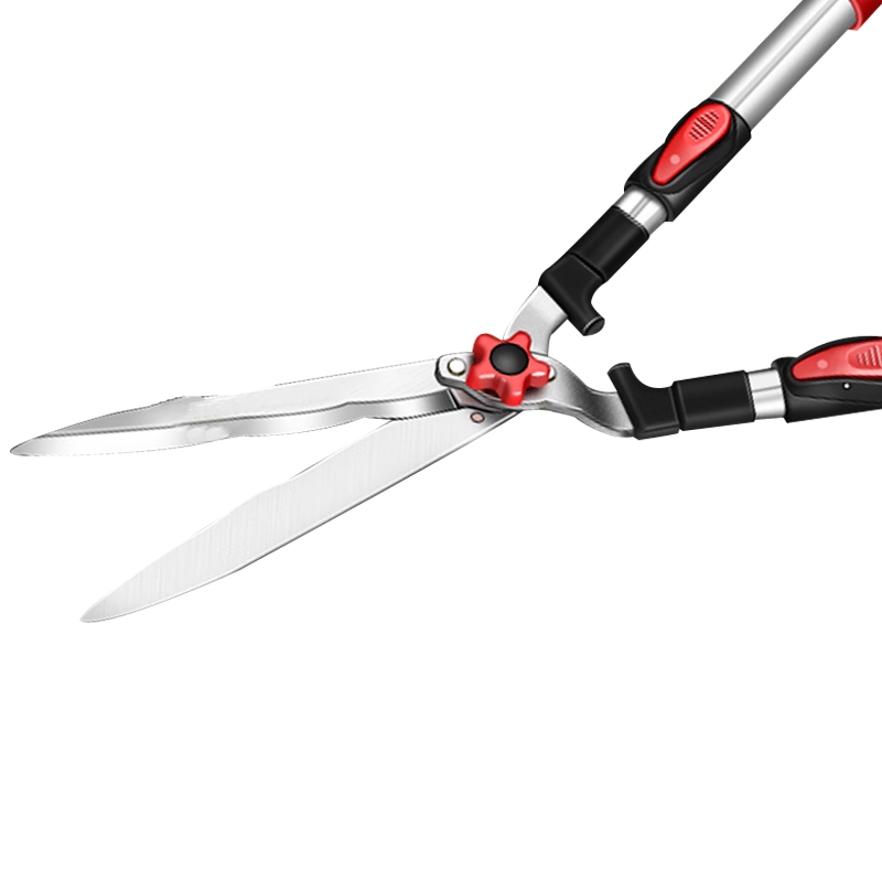 Bobenjia gardening scissors, garden flower shears, pruning shears, special hedge shears for lawn trimming, powerful branch trimming tool - black reinforced telescopic type