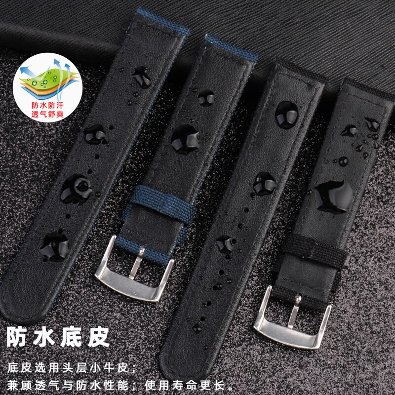Suitable for Seiko No. 5 SRPC31J1 Citizen Hamilton canvas bracelet 21 22mm nylon watch strap for men military green-steel buckle 20mm
