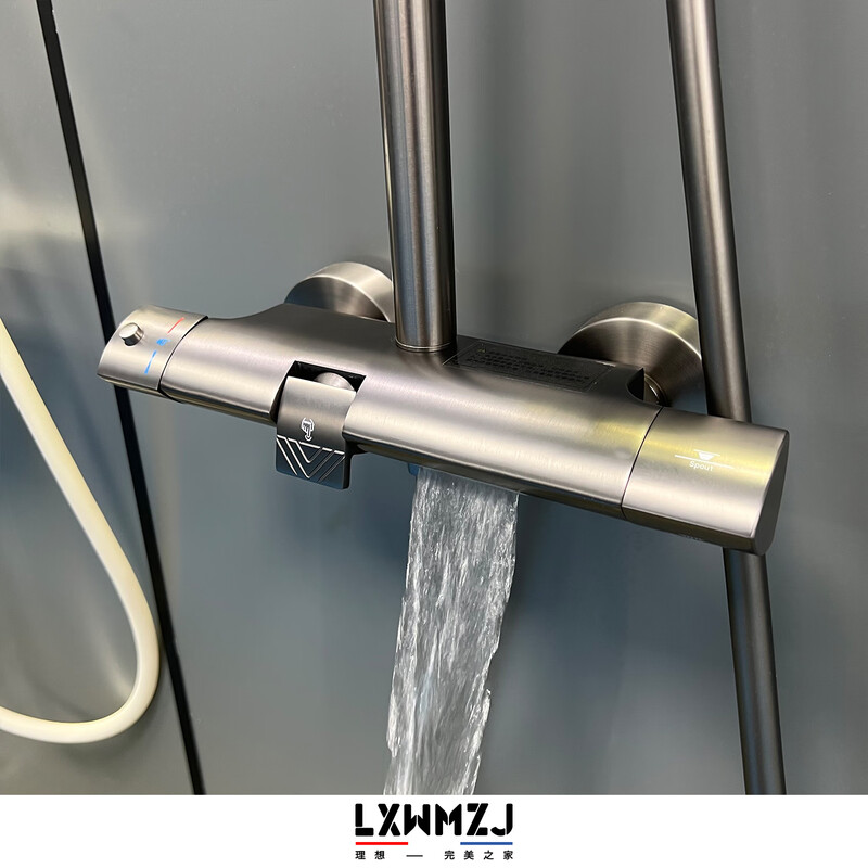 LXWMZJ brand/ideal minimalist design three functions three water outlets constant temperature shower head gun gray constant temperature model