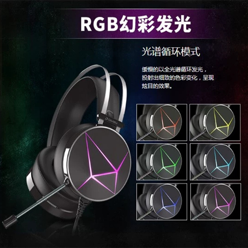 Dareu EH722RGB Gaming Headset Delta Mobile Listening 7.1 Channel Headset Desktop Gaming Headset Black Myth Wukong Symphony Black