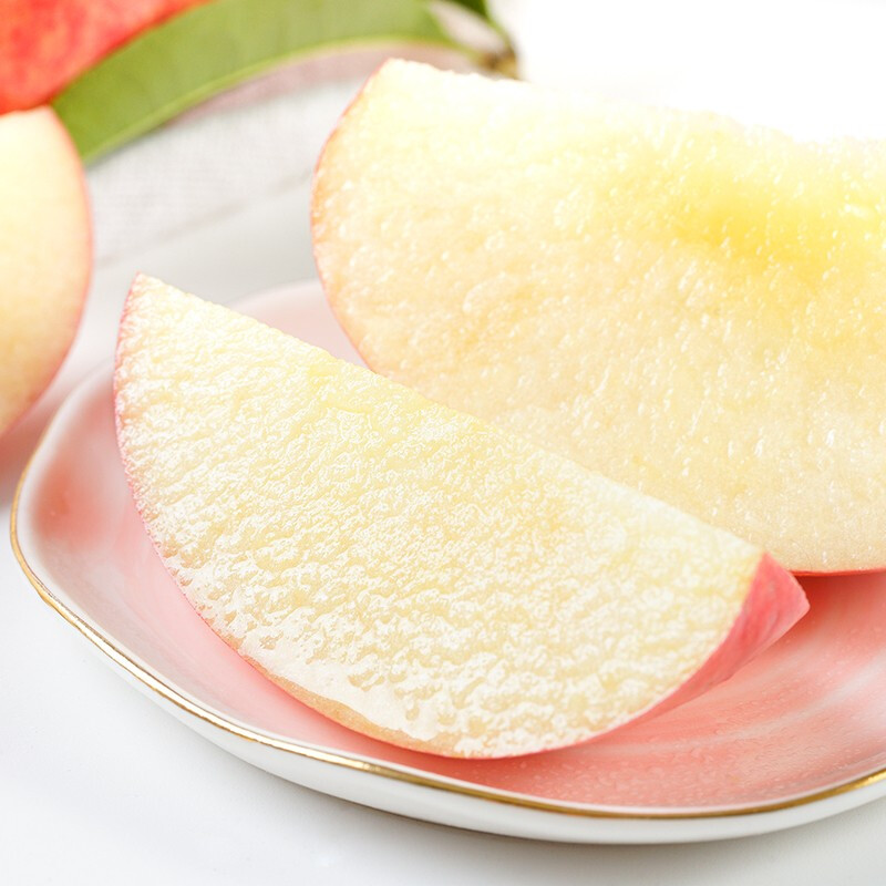 Top Fruit Industry Luochuan Apple Shaanxi Yan'an Red Fuji Fresh Fruit Crisp and Sweet Rock Candy Heart Apple for Pregnant Women 12 Pieces 75mm Medium Fruit Gift Box