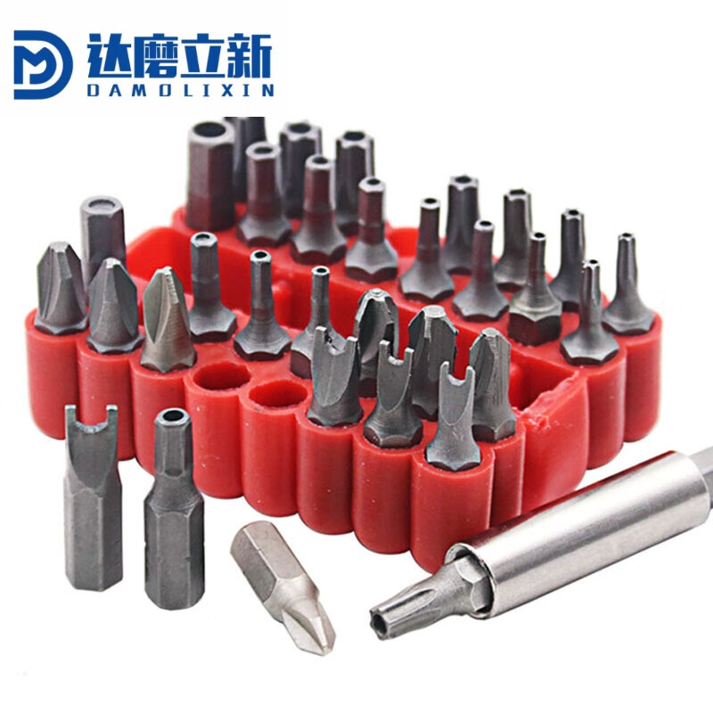 33-piece hollow bit set, hexagonal bit for tightening safety screws, rechargeable drill, special-shaped screwdriver bit, 33pcs hollow bit