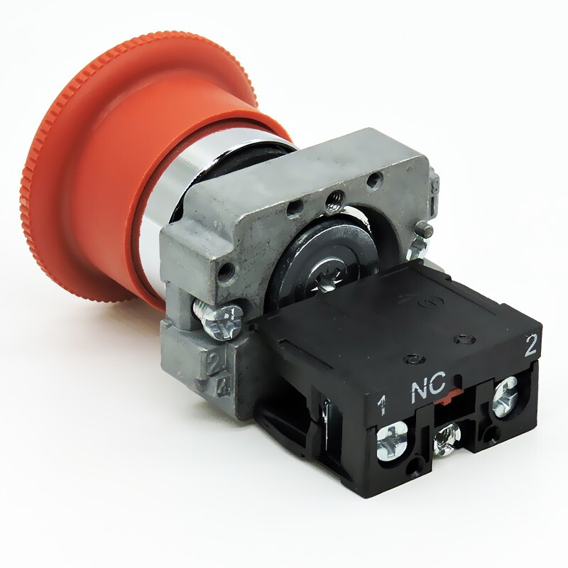 Schneider original Schneider XB2BS emergency stop button switch 40mm diameter 22mm mounting hole red self-locking rotation reset XB2-BT pull-out normally open contact ZB2BE101C normally closed 102C XB2-BS542C 40 mushroom 1 normally closed