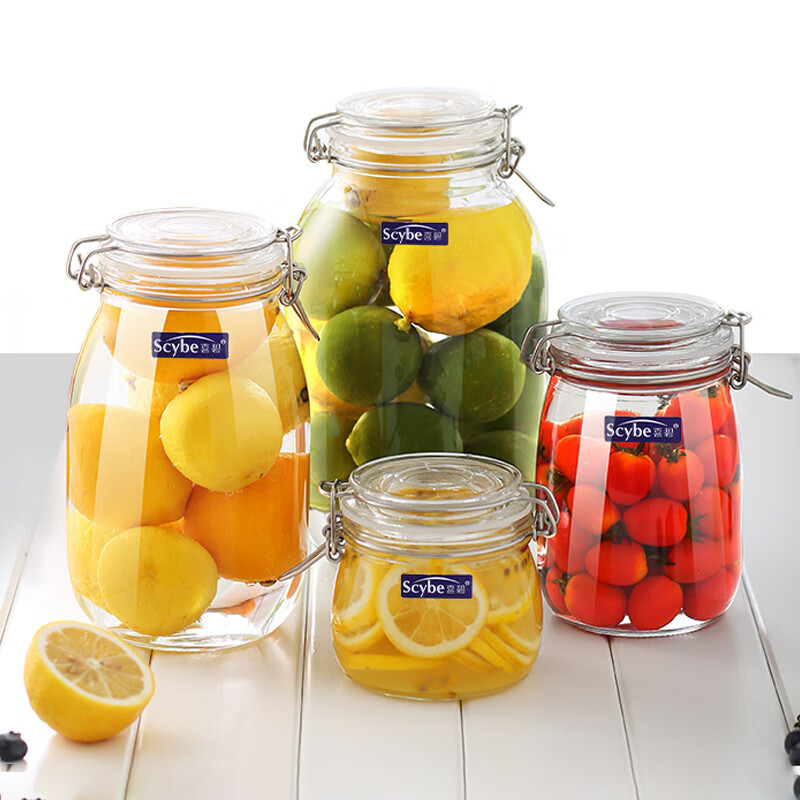 Scybe wine container sealed jar 6 catties wine bottle pickle jar pickle jar pickled egg glass jar Pandora 3.2L
