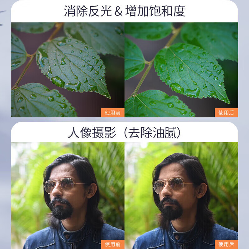 NiSi cpl polarizer 62mm ultra-thin frame high-definition anti-reflective filter polarizer restores color saturation landscape photography suitable for Canon and Sony micro-SLR cameras