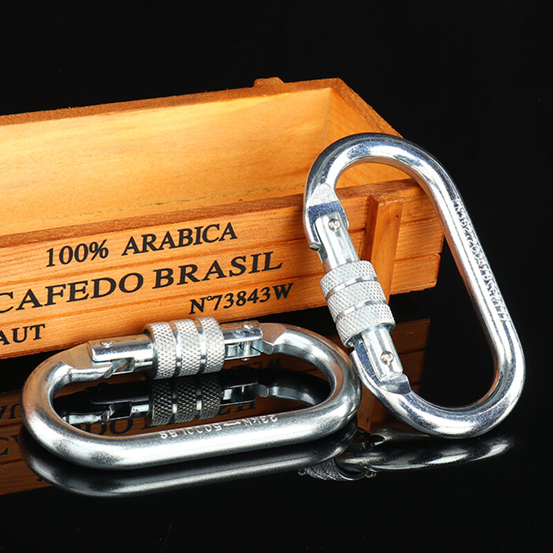 Sanduao speed drop O-type thread lock, high-altitude operation main lock, quick-hook outdoor safety hook, safety buckle AD-WJ012 O-type thread steel lock