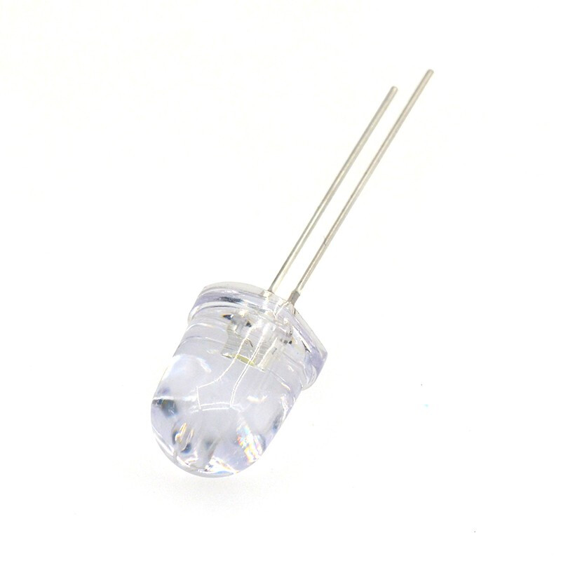 TaoTimeClub 10MM/F10 round head LED light, light-emitting diode light, ultra-bright light-emitting tube, lamp beads, 10mm red light (10 pcs)