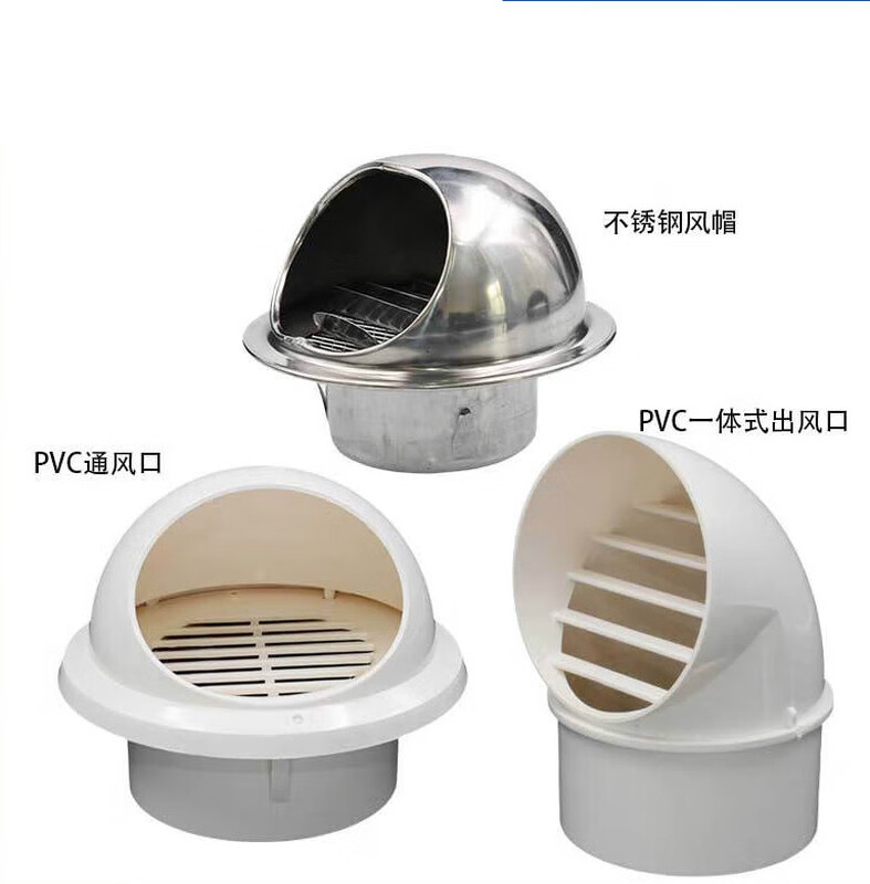 Pipe exhaust fan 110 160 breathable cap rain cap roof pipe stainless steel 75mm