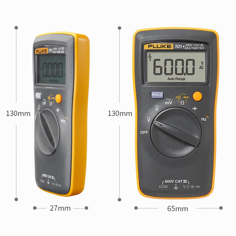 Fluke multimeter high-precision electrician special buzzer digital multimeter fully automatic smart mini home F101+ (with TL31 special tip pen)