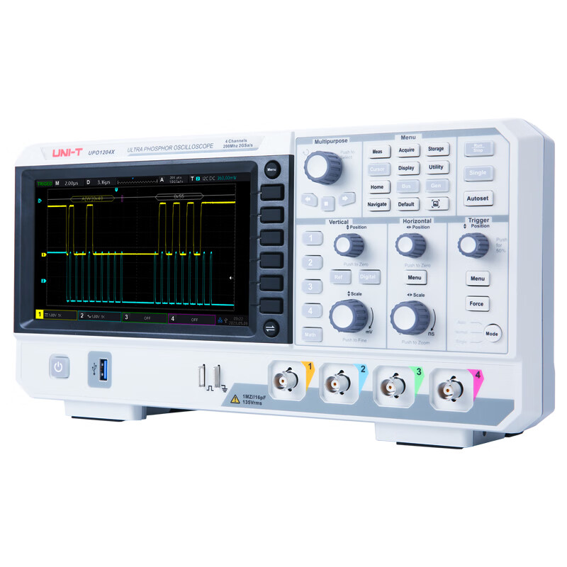 Unilide UPO1204X high-precision digital fluorescence oscilloscope 200M four-channel oscilloscope digital storage oscilloscope