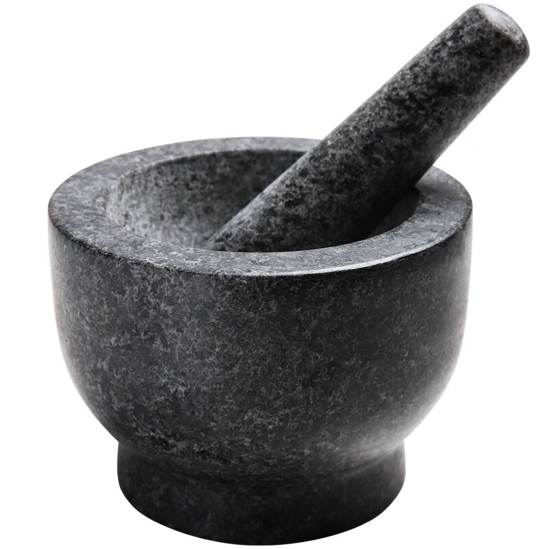 Sheli retro kitchen household grinder stone mortar manual garlic pounder masher pestle garlic masher granite pestle