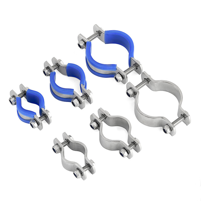 Jinggong (JINGGONG) 304 stainless steel hoop thickened pipe clamp holder water pipe steel pipe clamp buckle tightener clamp pipe clamp inner diameter 32mm