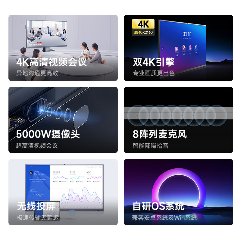 Haoli Intelligent Conference Tablet All-in-one 65-inch touch writing and projection screen TV all-in-one teaching and education mobile multimedia school whiteboard 65 enterprise version set