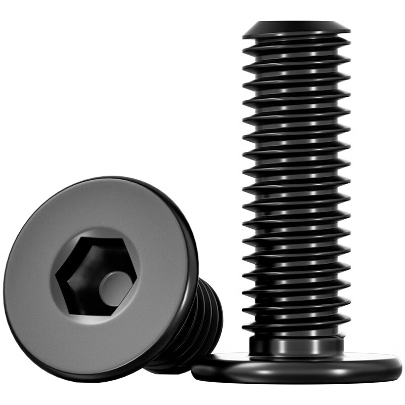 Tianzhuo Hardware black 304 stainless steel CM large flat head ultra-thin head flat head hexagon socket screws MM2M2.5M3M4M5M6 black 304 M5*8 head diameter 10 20 pcs