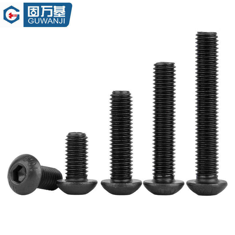 Guwanji Grade 10.9 inch screws American round head hexagonal screws 4# 6# 8#1/8 5/32 3/16 1/4 8#-32x3/8 (10 pieces)