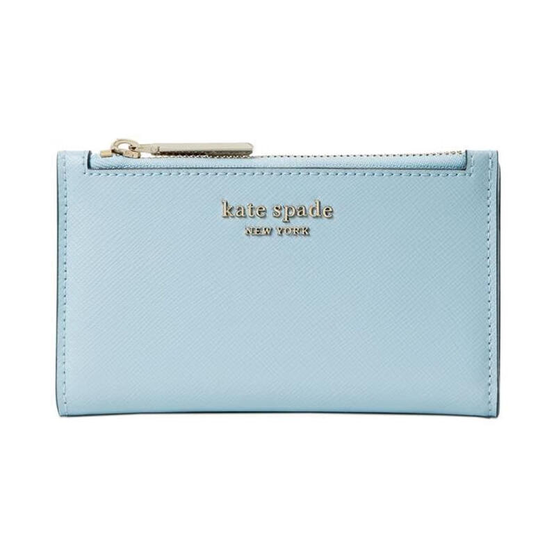KATE SPADE luxury fashion brand women's wallet light blue leather simple fashion 11495977 Morning Sky os