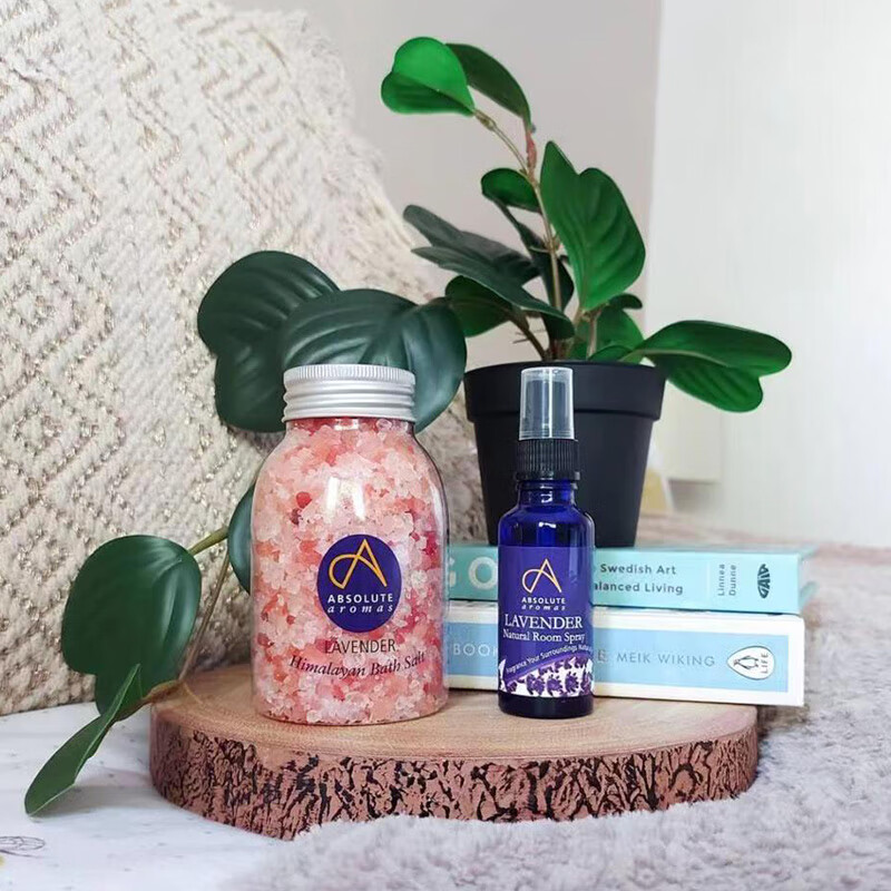 Absolutearomas British Chantilly Rose Bath Salt Bath Ball Bath Salt Cleansing Bath Essential Oil Scrub to Remove Chicken Skin and Exfoliate 290g Lavender Bath Salt