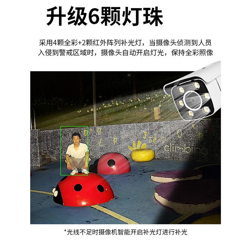 Seetong solution monitoring kit 4 million wired POE powered HD night vision home outdoor waterproof camera shop commercial mobile phone remote 5-way set (4 million poe full color dual light) with 1T hard drive 4 million pixels 4mm focal length