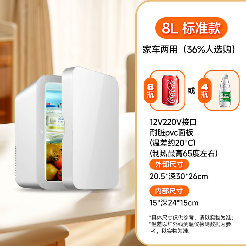 Mengduofu car refrigerator small mini refrigerator dormitory home office car home dual-use breast milk portable refrigerator