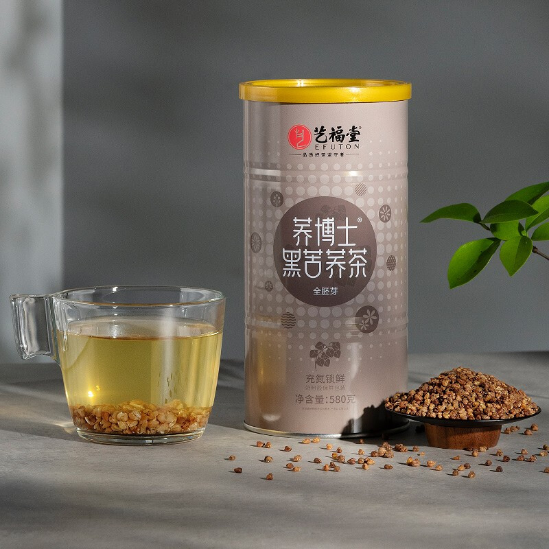 Yifutang tea black tartary buckwheat tea Sichuan Liangshan specialty whole germ premium tartary buckwheat unisex health tea 580g