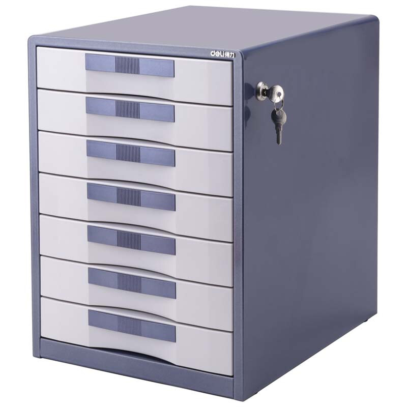 Deli Metal File Cabinet With Lock Data Desktop Storage Deli Metal File Cabinet With Lock Data Desktop Storage Drawer Stationery Office Supplies Seven Layer