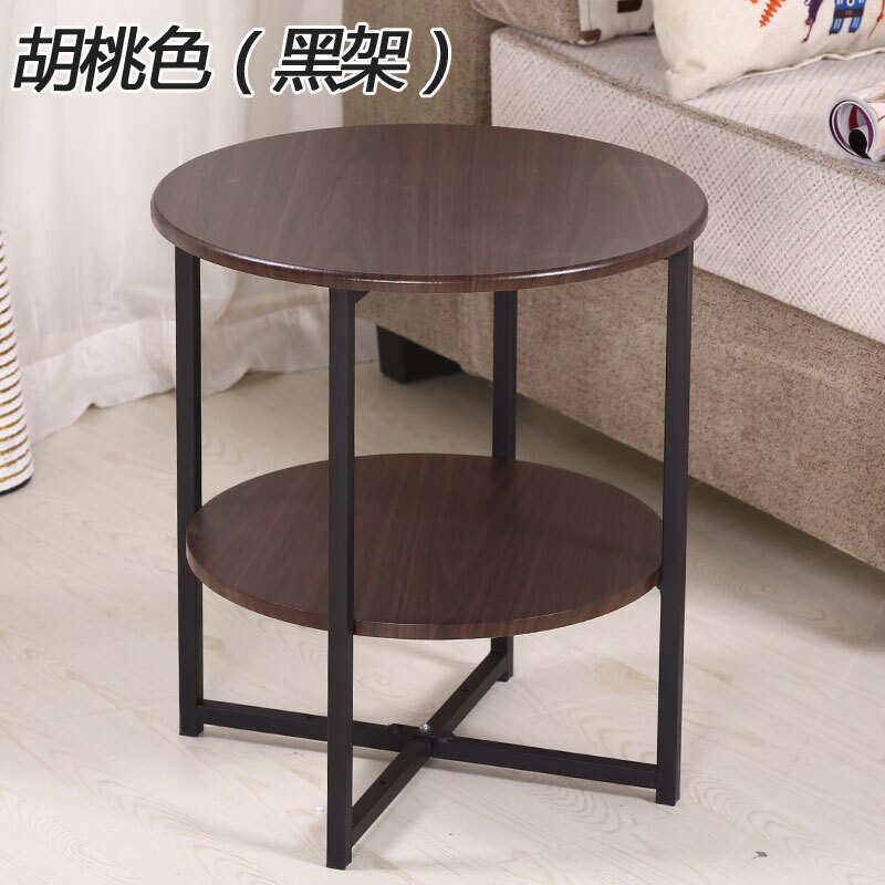 Small Coffee Table Simple Mini Sofa Side Cabinet Round Small Coffee Table Simple Mini Sofa Side Cabinet Round Modern Minimalist Living Room Telephone Stand Corners Several Walnut