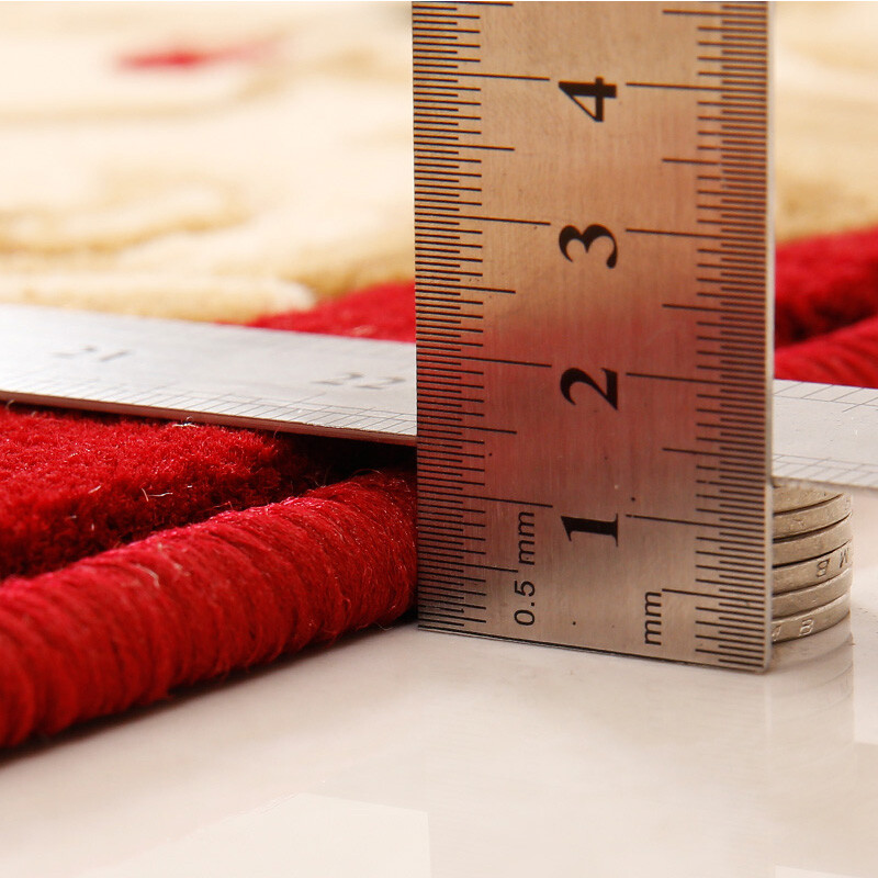 Liyang Carpet Purely Handmade Three-Dimensional Cut High-density Thick Living Room Carpet Large Bedroom Bedside Carpet European Sofa Coffee Table Carpet LY-55R Wine Red 2mx3m