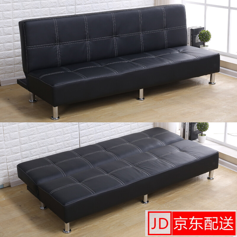 Xingqibao Sofa Bed Chair Small Apartment Double Xingqibao Sofa Bed Chair Small Apartment Double Multifunctional Folding 18 Black Leather 178cm Long 96cm Wide