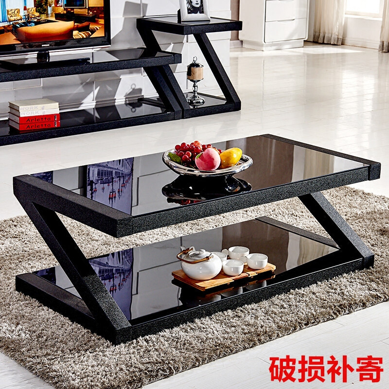 Baiyi Coffee Table Simple Living Room Tea Black Tempered Gl Baiyi Coffee Table Simple Living Room Tea Black Tempered Gl Dining