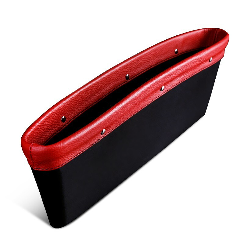 Car Leather Storage Box Seclusion Seat Gap Clip Car Leather Storage Box Seclusion Seat Gap Clip Mobile Phone Debris Red Lg0422