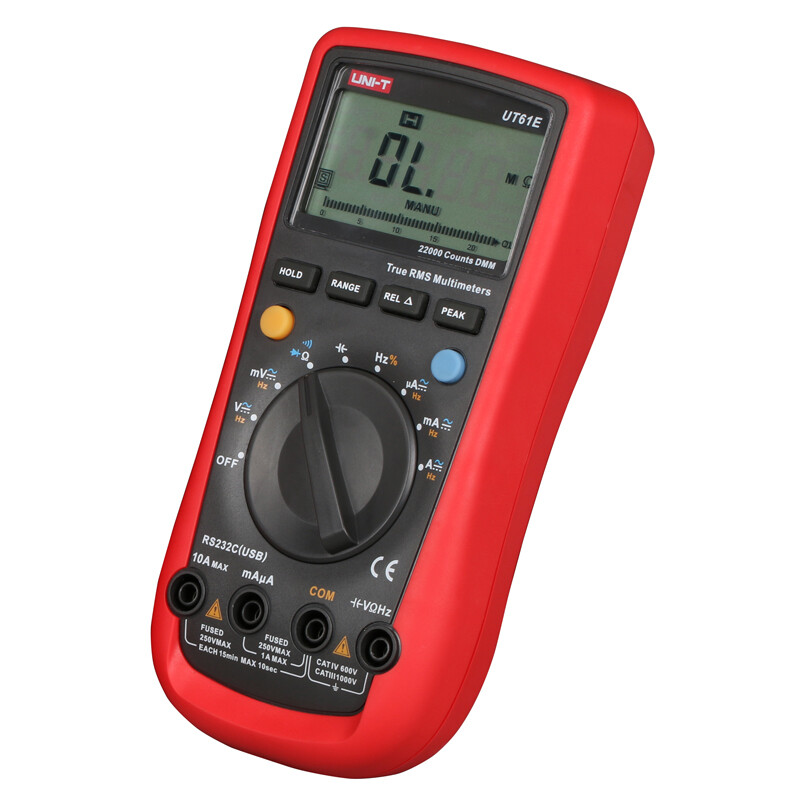 UNI-T high-precision four-digit semi-automatic range digital multimeter intelligent anti-burn multimeter full-speed anti-burn UT61E four and a half digits/true RMS