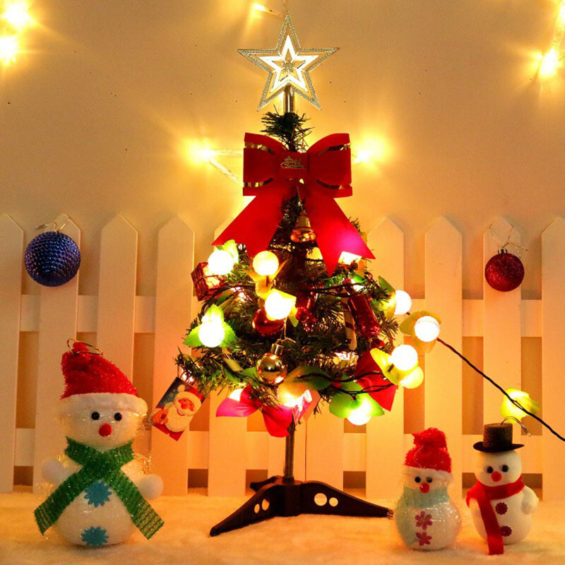 new years day gift christmas tree with lights and lights desktop mini christmas tree ornaments christmas decorations hotel company front office front 50cm - Mini Christmas Decorations new years day gift christmas tree with lights and lights desktop mini christmas tree ornaments christmas decorations hotel company front office front 50cm - Mini Christmas Decorations