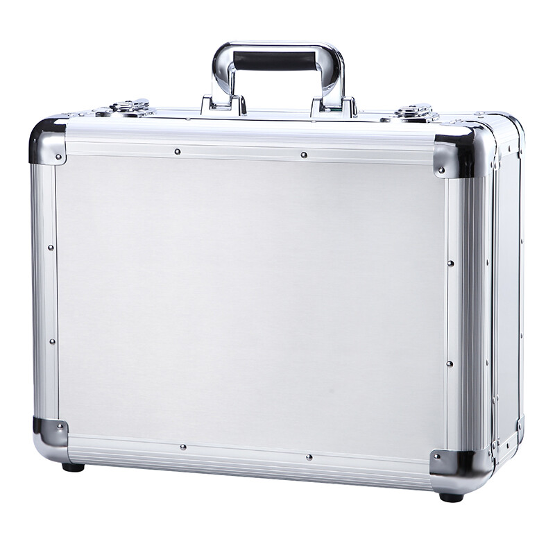 BORY lockable aluminum alloy tool box sample storage instrument box portable safe aluminum alloy box all-aluminum surface aluminum box key lock 460*360*190MM